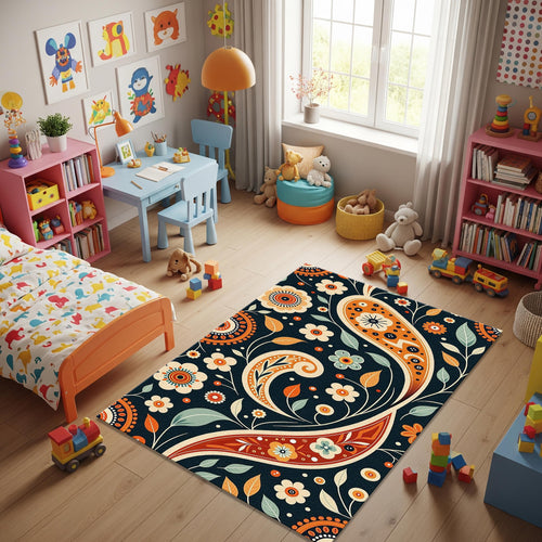 Modern Abstract rug, Abstract Forms Accent Carpet