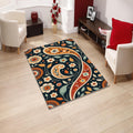 Modern Abstract rug, Abstract Forms Accent Carpet