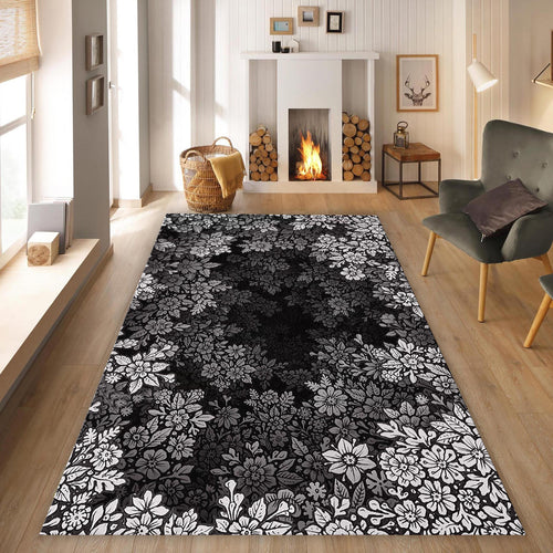 Floral Rug Abstract rug Abstract Forms Accent Carpet Rothko Style
