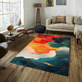 Abstract rug, Abstract Forms Accent Carpet