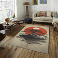 Japanese Hokusai Rug, Tree Rug