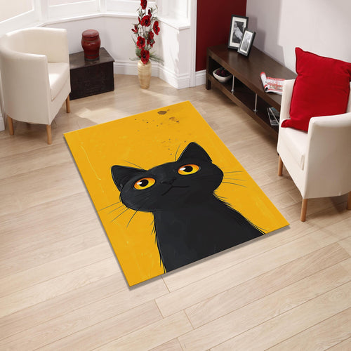 Cat Rug Abstract rug Non-Slip Washable Art Rug Rectangle Rug 8x10