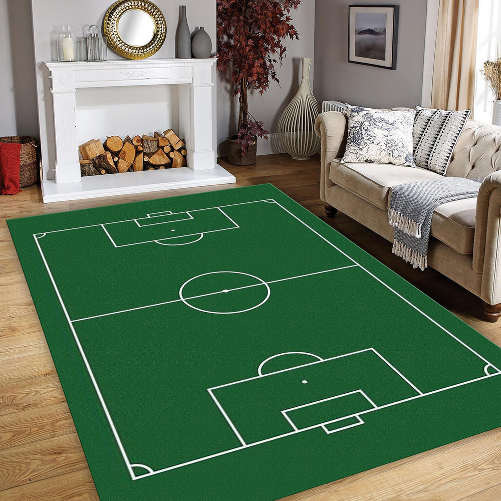 Football Pitch Rug, Living Room Rug, Area Rug, Football Team