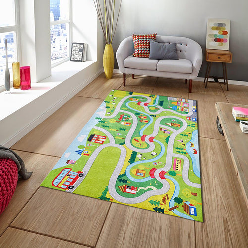City Road Kids Play Rug, Nursery Decor, Road Playground