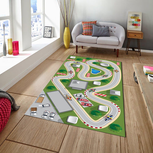 City Road Kids Play Rug, Nursery Decor, Road Playground