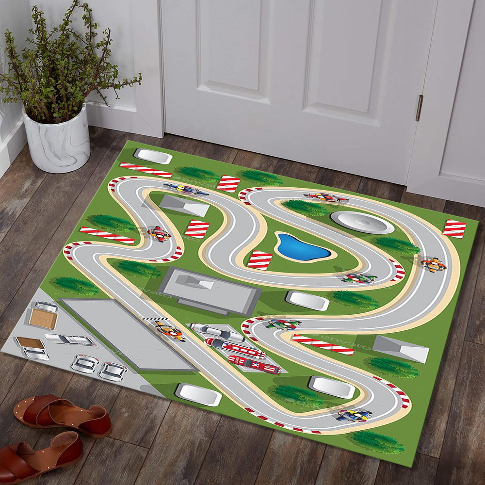 City Road Kids Play Rug, Nursery Decor, Road Playground