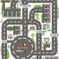 City Road Kids Play Rug, Nursery Decor, Road Playground