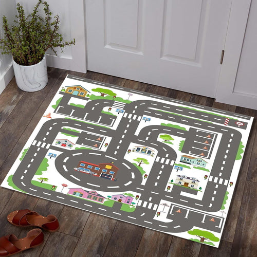 City Road Kids Play Rug, Nursery Decor, Road Playground