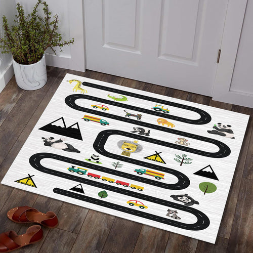 City Road Kids Play Rug, Nursery Decor, Road Playground
