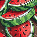 Watermelon Rug, Fruit Carpet, Abstract Area Rug, Colorful Room