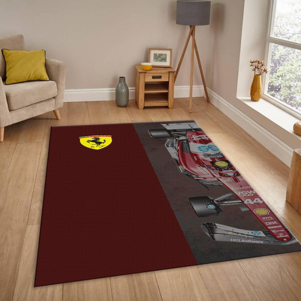 Ferrari F1 Rug Car Person Gift Formula 1 Racing Carpet for Garage