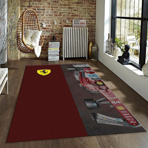 Ferrari F1 Rug Car Person Gift Formula 1 Racing Carpet for Garage