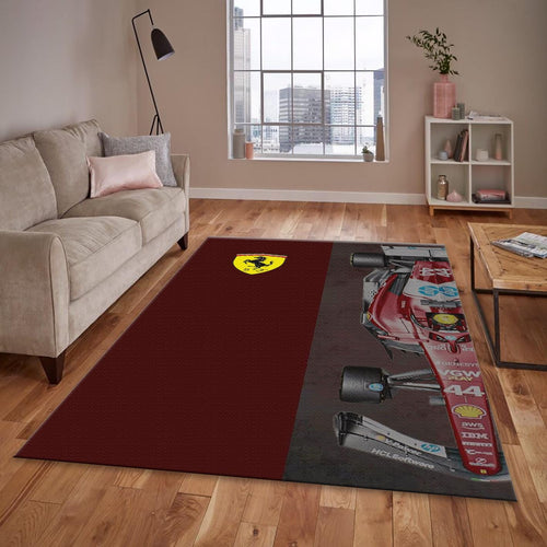Ferrari F1 Rug Car Person Gift Formula 1 Racing Carpet for Garage