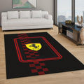 Ferrari F1 Rug, Ferrari Car Rug: Finish Line Theme