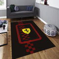 Ferrari F1 Rug, Ferrari Car Rug: Finish Line Theme