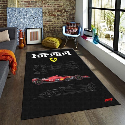 Ferrari F1 Rug, Ferrari Formula 1 Car Rug: Custom Team Design