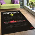 Ferrari F1 Rug, Ferrari Formula 1 Car Rug: Custom Team Design