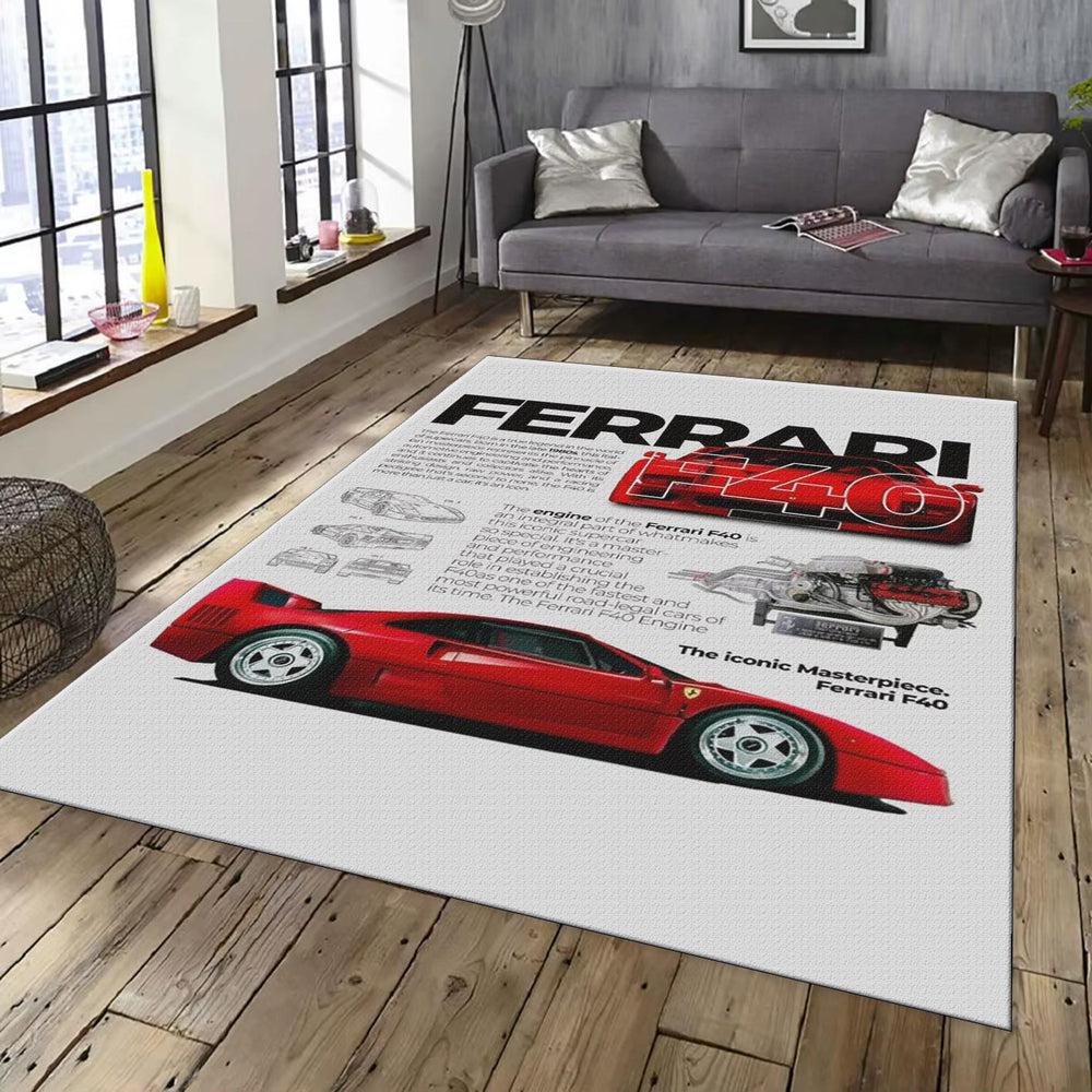 Ferrari F1 Rug Ferrari Rug Formula 1 Racing Carpet for Garage &