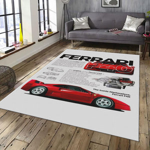 Ferrari F1 Rug Ferrari Rug Formula 1 Racing Carpet for Garage &
