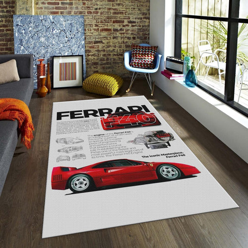 Ferrari F1 Rug Ferrari Rug Formula 1 Racing Carpet for Garage &