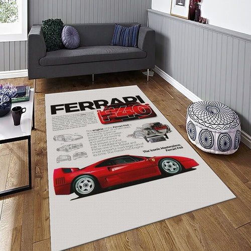Ferrari F1 Rug Ferrari Rug Formula 1 Racing Carpet for Garage &