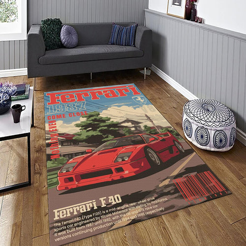 Ferrari F1 Rug Ferrari F40 Rug: Custom Team Car Carpet for Office