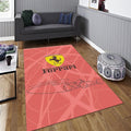 Ferrari F1 Rug Ferrari Car Rug: Custom Velvety Carpet for Office