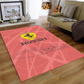 Ferrari F1 Rug Ferrari Car Rug: Custom Velvety Carpet for Office