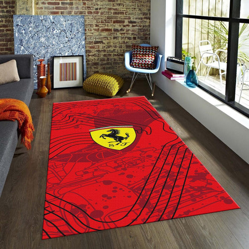 Ferrari F1 Rug Ferrari Rug Formula 1 Racing Carpet for Garage &