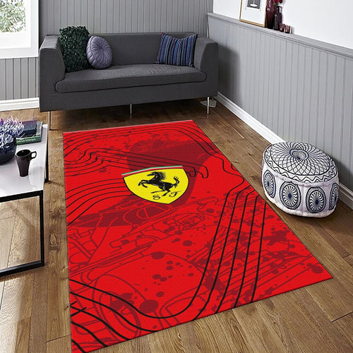 Ferrari F1 Rug Ferrari Rug Formula 1 Racing Carpet for Garage &