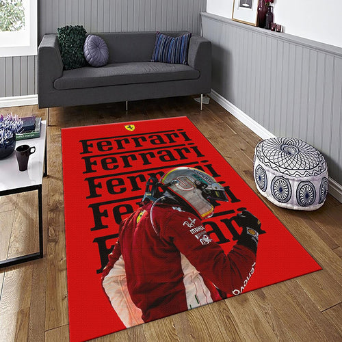 Ferrari F1 Rug Ferrari Rug Formula 1 Racing Carpet for Garage &