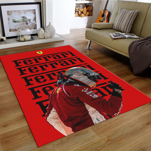 Ferrari F1 Rug Ferrari Rug Formula 1 Racing Carpet for Garage &