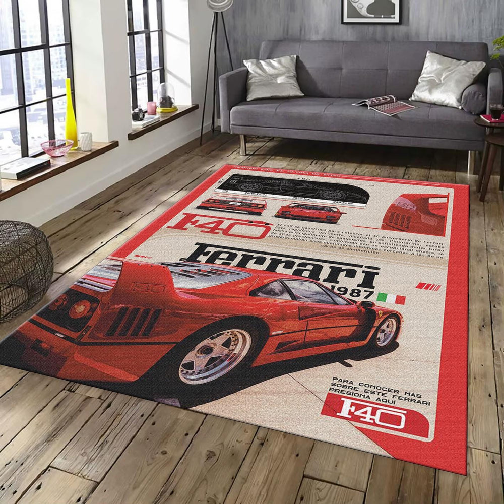 Ferrari F1 Rug Ferrari Rug Formula 1 Racing Carpet for Garage &