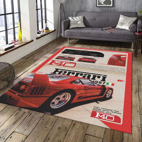 Ferrari F1 Rug Ferrari Rug Formula 1 Racing Carpet for Garage &