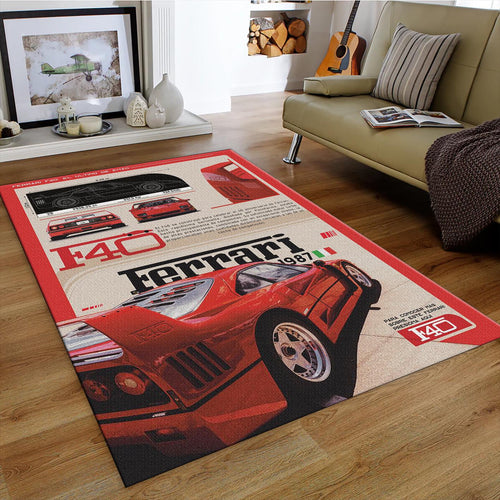 Ferrari F1 Rug Ferrari Rug Formula 1 Racing Carpet for Garage &