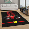 Ferrari F1 Rug Ferrari Formula Car Rug: Custom Team Racing Carpet