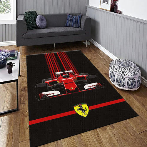 Ferrari F1 Rug Ferrari Formula Car Rug: Custom Team Racing Carpet