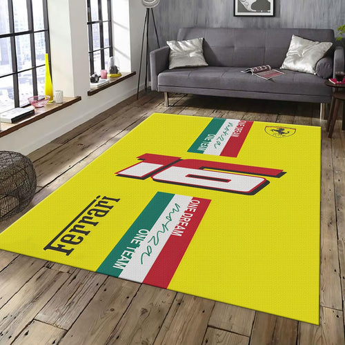 Ferrari F1 Rug Ferrari F16 Racing Rug: Custom Team Ferrari Carpet