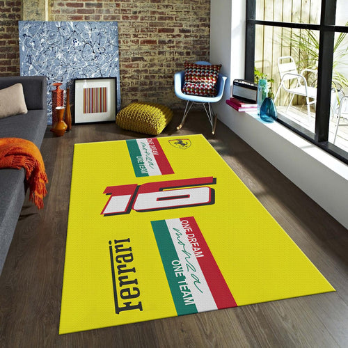 Ferrari F1 Rug Ferrari F16 Racing Rug: Custom Team Ferrari Carpet