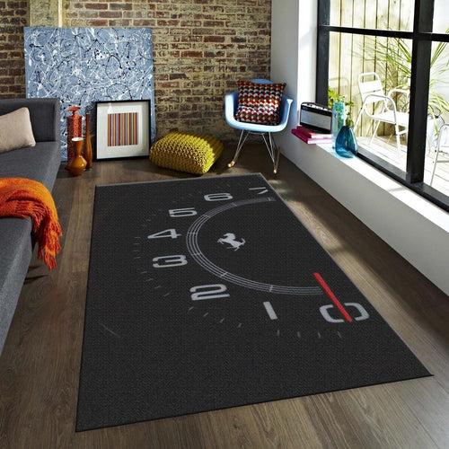 Ferrari F1 Rug Ferrari Speedometer Rug: Team Ferrari Custom