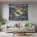 Real Madrid Rug Real Madrid CF Tapestry: Real Madrid Crew Logo