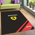 Ferrari F1 Rug, Ferrari F1 Rug: Black & Red Lines