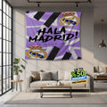 Real Madrid Rug Real Madrid CF Tapestry: Hala Madrid Custom Logo