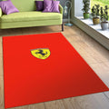Ferrari F1 Rug, Ferrari Horse Logo Rug: Red Automotive Decor