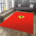 Ferrari F1 Rug, Ferrari Horse Logo Rug: Red Automotive Decor