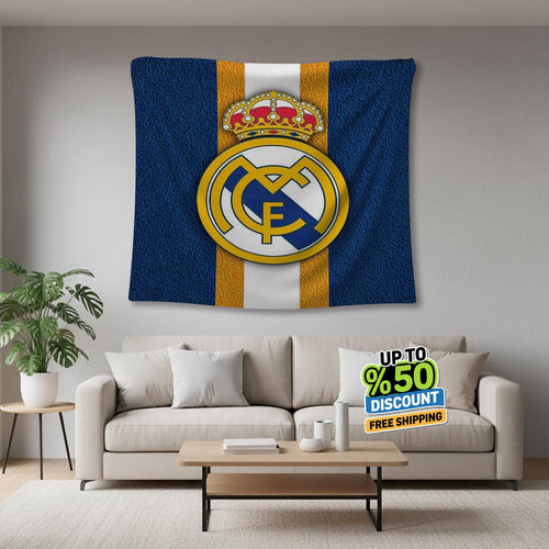 Real Madrid Rug Real Madrid CF Tapestry: Real Madrid Logo Woven