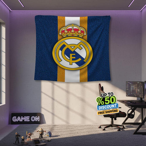 Real Madrid Rug Real Madrid CF Tapestry: Real Madrid Logo Woven