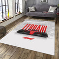 Ferrari F1 Rug, Ferrari F1 Rug: Black & Red Racing Lines
