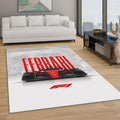 Ferrari F1 Rug, Ferrari F1 Rug: Black & Red Racing Lines