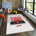 Ferrari F1 Rug, Ferrari F1 Rug: Black & Red Racing Lines